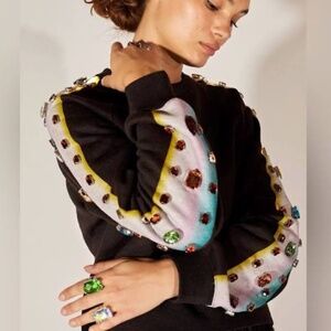 LIKE NEW! Cynthia Rowlwy Gemma Sweatshirt - Black